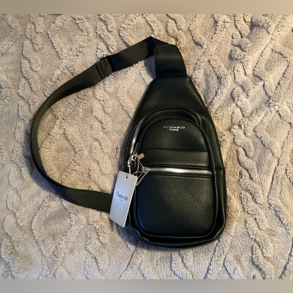 Furla Black Pebbled Leather Belt Bag
